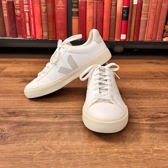 Veja Classic White Leather Campo Sneaker Sz M 8/ W 10 - Picture 12 of 14